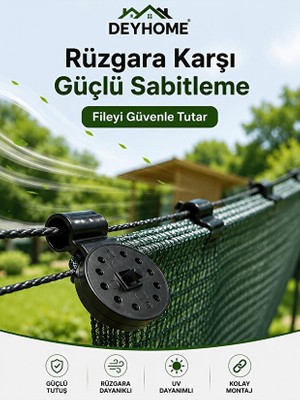 Die Grup Gölgelik Sabitleme Klipsi Uv Dayanımlı – Sera, Bahçe Filesi, Gölgelik Tente ve Tarım Ağı Sabitleyici Klips Siyah (50)