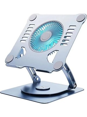 Die Grup 804D 360 Derece Dönebilir Alüminyum Katlanabilir Laptop Macbook Standı (Koyu Gri)