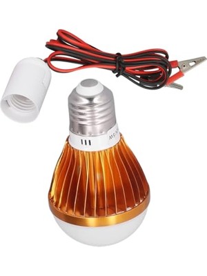 Die Grup Akü Pensli 4 Metre Kablolu 12 V Tasarruflu Seyyar LED Ampul 5W Lamba Anahtarlı Aydınlatma Beyaz Işık