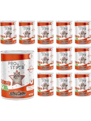Die Grup Yetişkin Kedi Tavuklu ve Jöleli Konserve  400 gr x 12 Adet