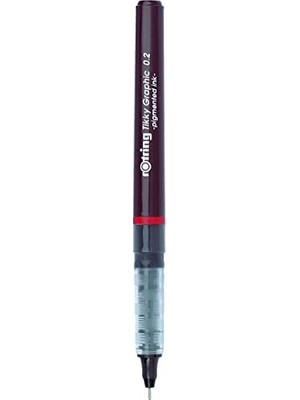 Die Grup Tikky Graphic Keçe Uçlu Teknik Çizim Kalemi, 0,2 Mm, Siyah Mürekkep