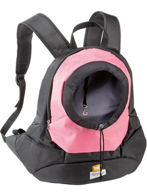 Die Grup Ferplast Kangoo Köpek Sırt Çantası, Kedi Sırt Çantası, Köpek Çantası, Geniş Açıklık, Emniyet Kemeri, Ayarlanabilir Kayışlar, Maks. 8 Kg, 41,5 x 20 x 43 Cm, Pembe