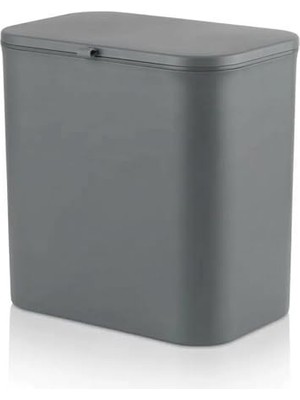 Die Grup Orret Home Dolap Kapağına Asılabilir 15 Litre Çöp Kovası, Duvara Yapıştırılabilir Çift Tarafa Açılabilir Mutfak Çöp Kutusu, Banyo Çöp Kovası, Kapaklı Asma Çöp Kovası Organizer (Gri)