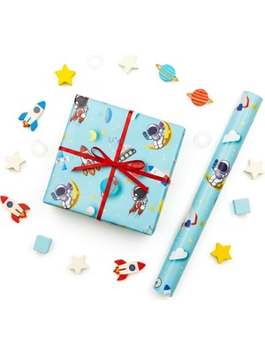 Die Grup 70X100 cm Çocuklara Özel Premium Hediye Paketleme Kağıdı 2'li Set | Eğlenceli Tema, Kalın, Kolay Sarılır, Özel Kutuda Rulo Gönderim | M4