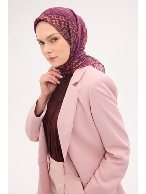 Silk Home Tencel Monare Eşarp Osmanlı Desen Mor 90X90