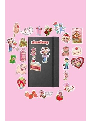 Die Grup Çilek Kız Sticker Paketi/bullet Journal Defter Çıkartma Ajanda Laptop Etiket