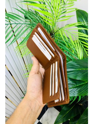 Derius Fly Taba Çok Kart Bölmeli Kişiye Özel Isim Baskılı Hakiki Deri Erkek Cüzdanı ( Kullanışlı Model )