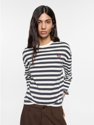 Parfois Kadın Çizgili ve Uzun Kollu T-Shirt