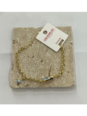 CM Jewelry Yonca ve Nazar Charmlı Bileklik