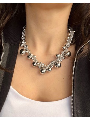 Nunu Takı Silver Karışık Toplu Kolye