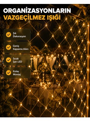 Neverelimsize LED Ağ Işık Dekoratif File Aydınlatma Balkon Oda ve Bahçe Süsleme Yeni Nesil