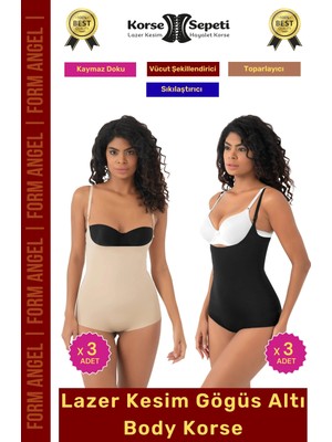 #korse Iz Yapmaz Göstermeyen Kaymaz Doku Toparlayıcı Sıkılaştıran Lazer Kesim String Korse 6'lı Set