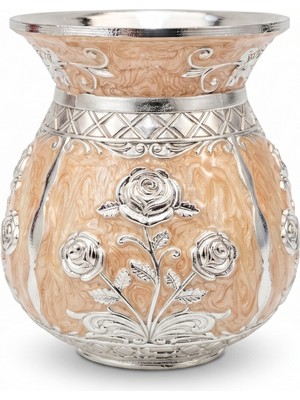 Rasha Collection Vintage Gül Desenli Dekoratif Vazo