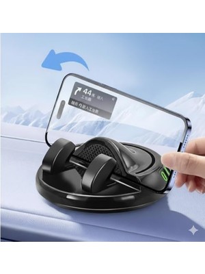 Die Grup 360 Derece Dönebilen Yapışkanlı Fosforlu Numaratörlü Araç Telefon Tutucu