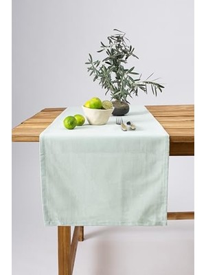 Die Grup W Wellstil Premium Keten Runner 40 x 150 cm (Adaçayı)