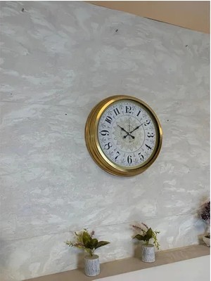 Vivense Gold Zarif Metal Duvar Saati 40 cm