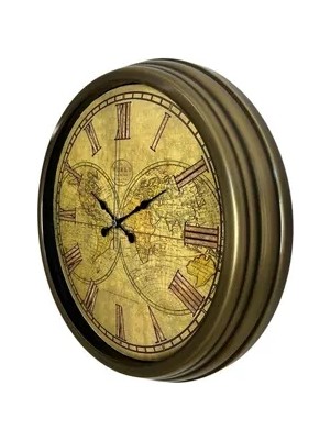 Vivense Vintage Atlas Majestic  Metal Duvar Saati 40 cm
