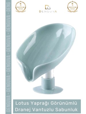#sabunluk Vantuzlu Silikon Banyo Mutfak Lavabo Kendi Kendine Boşaltan Su Tutmaz Giderli Katı Sabunluk - 1 Adet