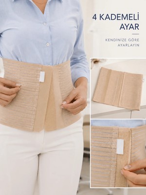 İlk El Grup Ieg™ Kadın Abdominal Korse 26 cm Karın ve Bel Bölgesi 4 Kademeli Ayarlanabilir Korse