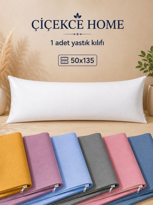 ÇİÇEKCE HOME Yastık Kılıfı 1 Adet 50X135 Uzun Yastık Kılıfı Çeşitleri Fermuarlı