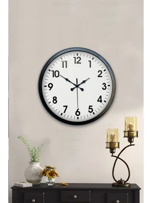 Vivense Siyah Metal Standart Duvar Saati 40 cm