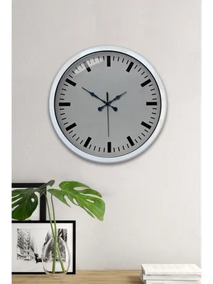 Vivense Metal  Beyaz Modern Duvar Saati 40 cm