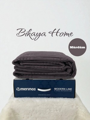 Bikaya Home Modern Line 2 Parça Tek Kişilik Battaniye Seti - 150X220 cm - Orijinal Kutu - Yeni Renkler