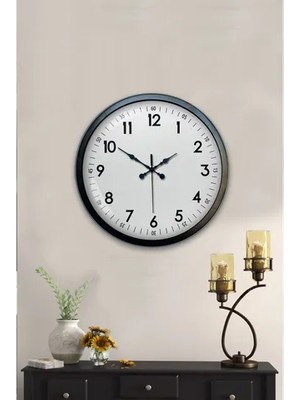 Vivense Siyah Metal Standart Duvar Saati 40 cm