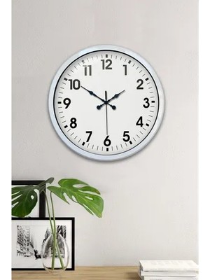 Vivense Beyaz Metal Standart Duvar Saati 40 cm