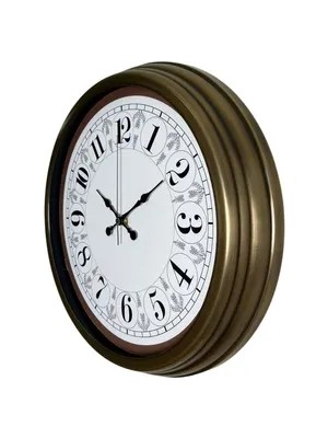 Vivense Eskitme Motifli  Metal Duvar Saati 40 cm