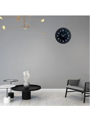 Vivense Midnight Black Metal Duvar Saati 40 cm