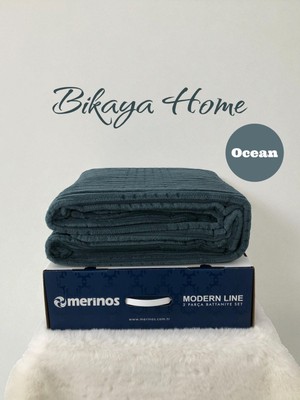 Bikaya Home Modern Line 2 Parça Tek Kişilik Battaniye Seti - 150X220 cm - Orijinal Kutu - Yeni Renkler