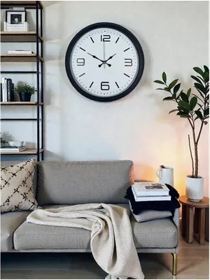 Vivense Sade & Şık Siyah Metal Dekoratif Duvar Saati 40 cm