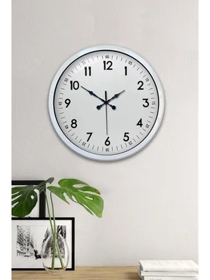 Vivense Beyaz Metal Standart Duvar Saati 40 cm