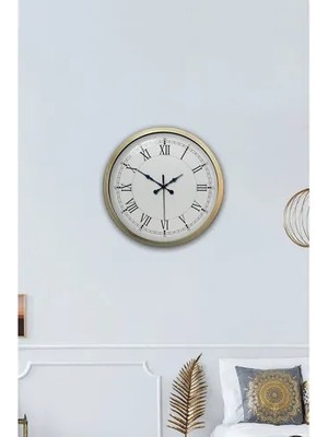 Vivense Retro Modern Roma Rakamlı Metal Duvar Saati 40 cm