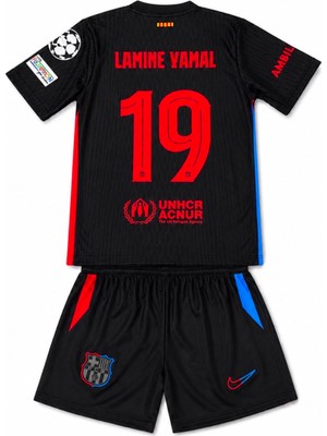 Mmt Spor Barcelona Yeni Sezon Lamine Yamal Deplasman Çocuk Forması Siyah 19 Numara