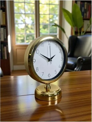 Vivense Golden Time Metal Masa Saati 25X20 cm