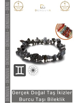 #bileklik Doğal Taş Ayarlanabilir Esnek Su Geçirmez Hediye Ikizler Burçları Burç Unisex Bileklik