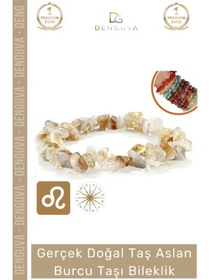 #bileklik Doğal Taş Ayarlanabilir Su Geçirmez Hediye Tasarım Aslan Burçları Burç Unisex Bileklik