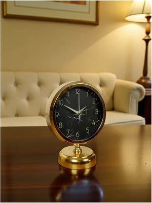 Vivense Royal Gold Metal Masa Saati 25X20 cm