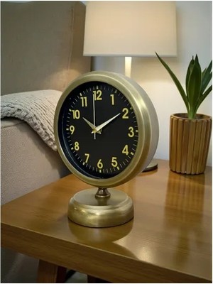 Vivense Retro Elegance Eskitme Metal Masa Saati 25X20 cm