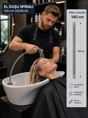 ACAR SU ARMATÜRLERİ Berber Mix Tek Spiral Yüksek Kalite Acar 20.07.600