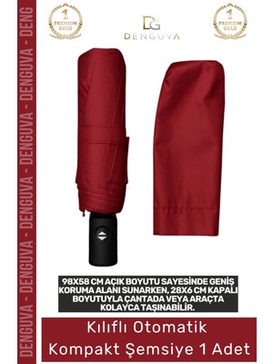 #şemsiye Kılıflı Otomatik Su Geçirmez Dayanıklı 8 Telli Şık Ergonomik Çanta Boy Kompakt Yağmur Şemsiye