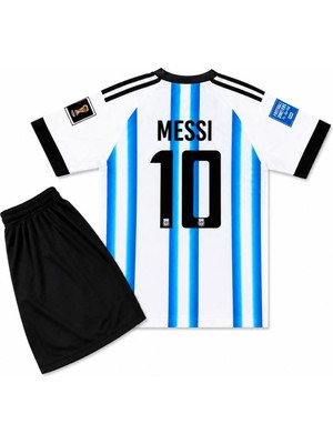 Mmt Spor Messi Arjantin Milli Takım 3 Yıldız Mavi Çoçuk Forması 10 Numara
