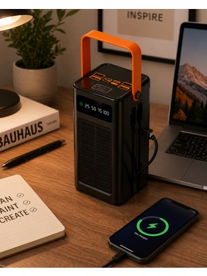 Teknoparkx Güneş Enerjili Hızlı Şarj Powerbank Taşınabilir Yüksek Kapasiteli 80.000 - Lisinya