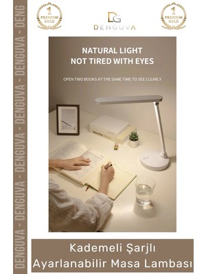 #masalambası 40 LED Dokunmatik Şarjlı Göz Yormayan Ofis Tipi Ayarlanabilir Renk Tonu Parlaklık