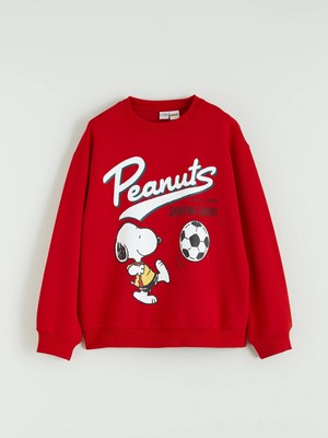 Lc Waikiki Yeni Sezon Snoopy Baskılı Kız Çocuk Kalın Sweatshirt