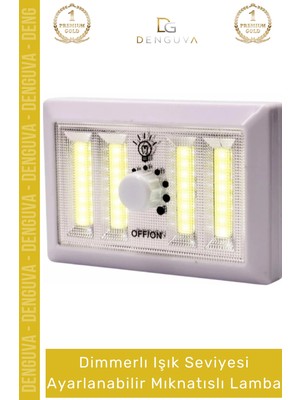 #lamba Taşınabilir Güçlü Cob LED Dimmerlı Pilli Kamp Çalışma Ayarlanabilir Mıknatıslı Lamba - 1 Adet