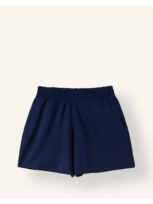 DeFacto Relax Fit Beli Lastikli Kısa Paça Bermuda I7542AX26AU
