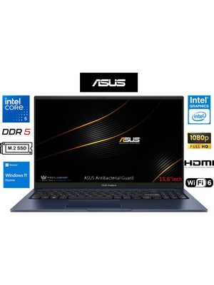 Asus vivobook 15 X1504VA Intel Core 5 120U 16GB Ddr5 1tb SSD Windows 11 Home 15.6" Fhd Taşınabilir Bilgisayar Prestij
